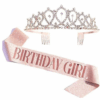 Birthday Girl Tiara and Sash Set