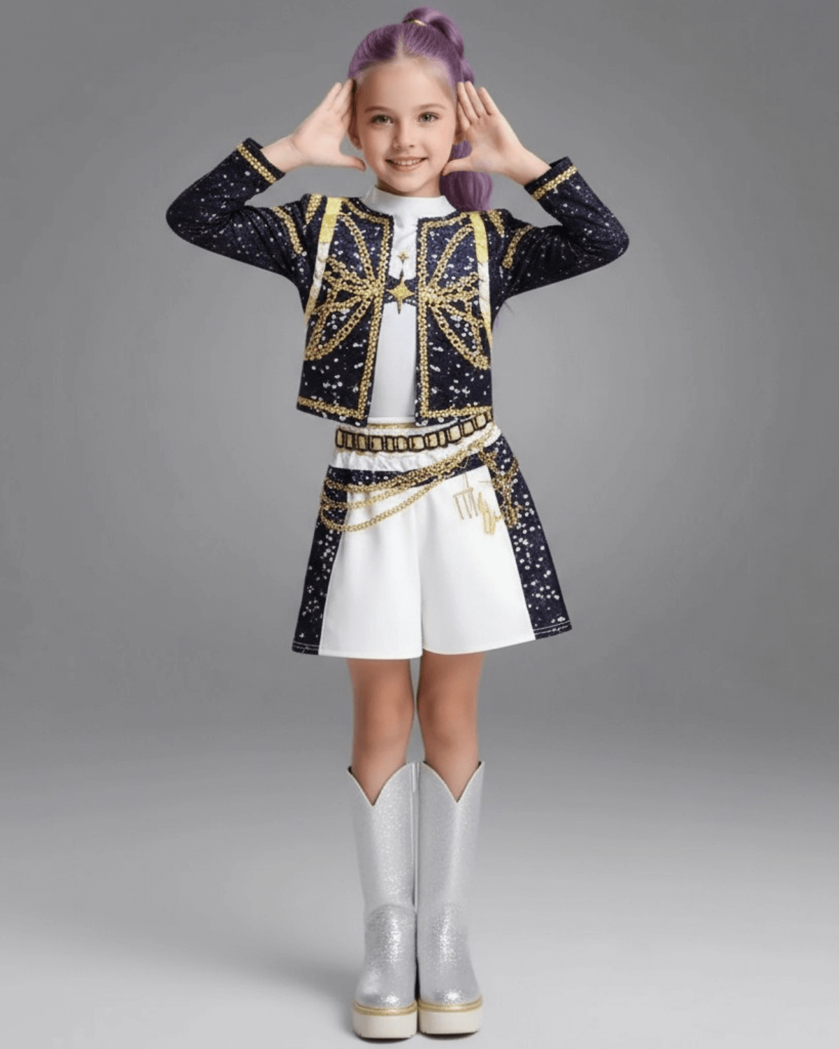 Kids Golden Demon Costume For Girls, Anime Hunters - Image 6