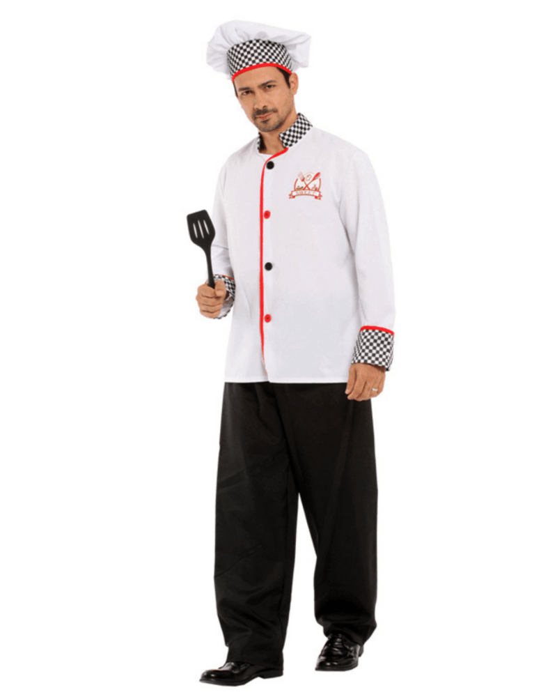 Chef Costume for Men – Professional Pastry Cook Outfit with Hat