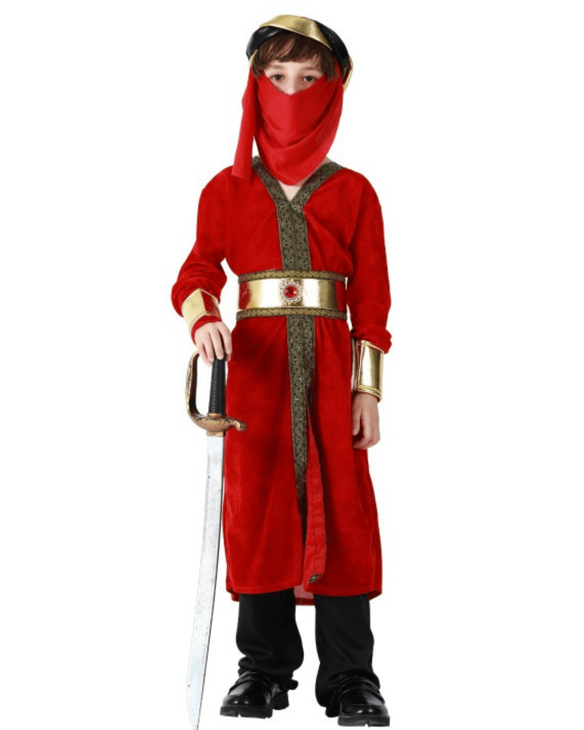 Intrepid Arabian Fighter Kids Costume – Traditional Middle Eastern Warrior Outfit