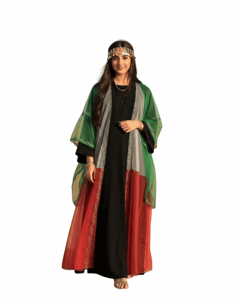 UAE FLAG ABAYA DRESS - UAE National Day