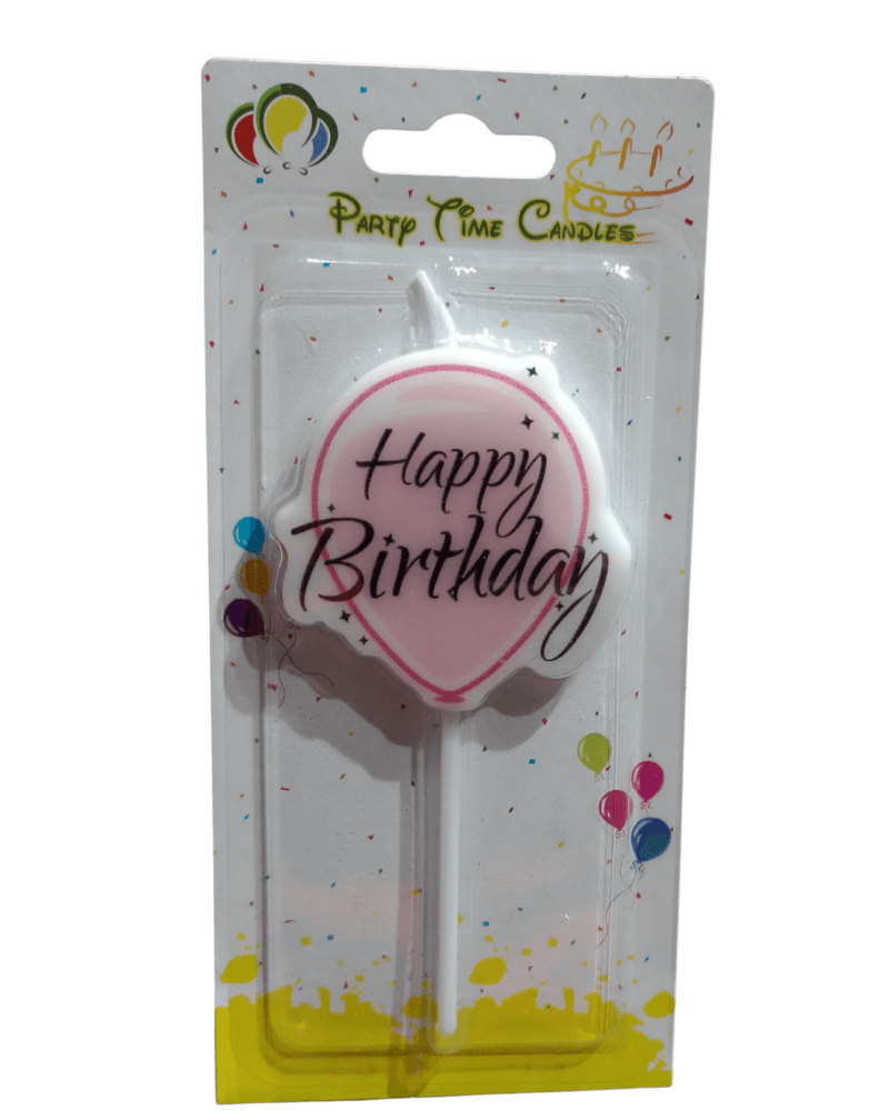 Pink Balloon Candle