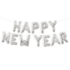 16″ Happy New Year Foil Balloons Set – Silver