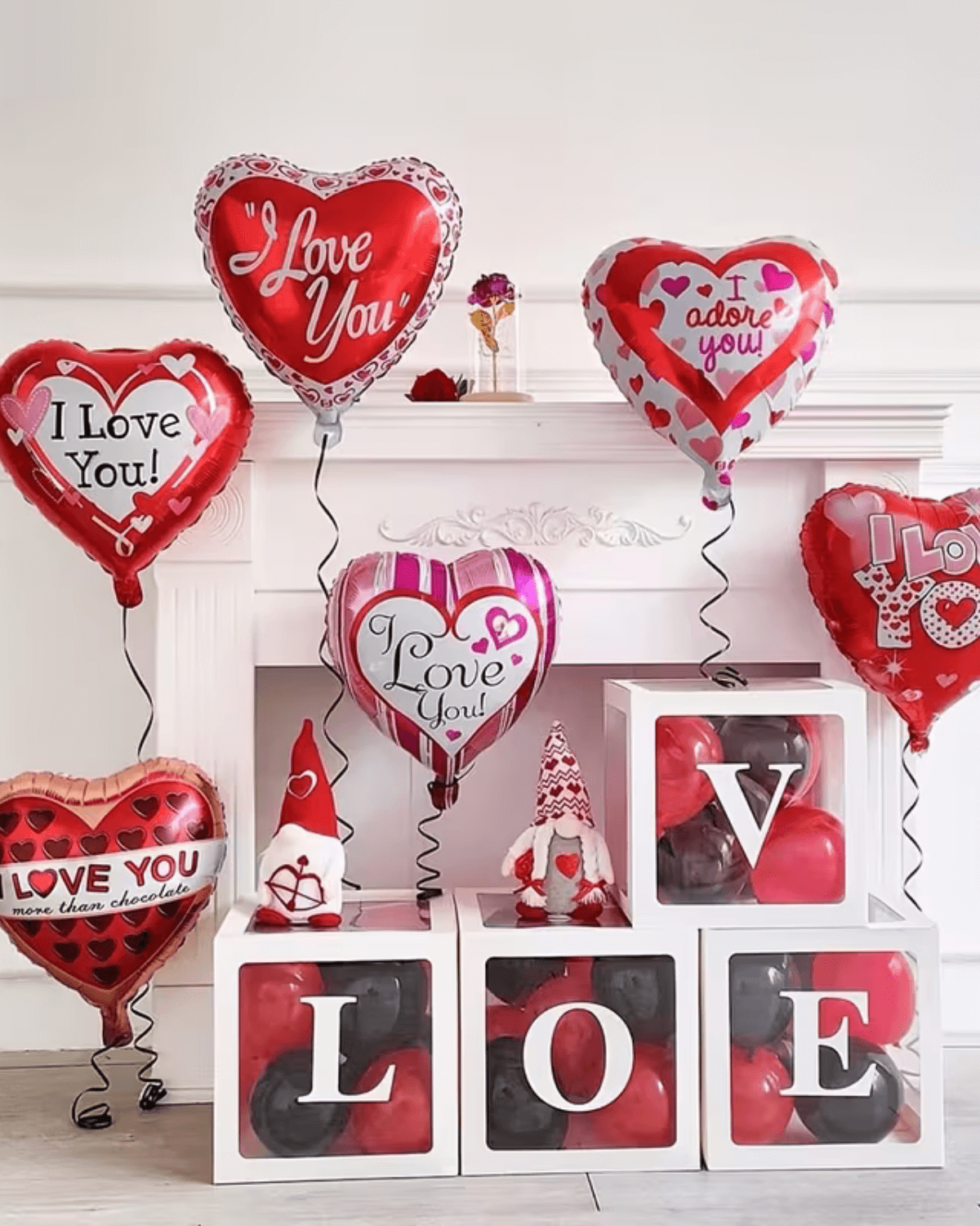 18-Inch Heart-Printed Foil Balloon Set – Romantic Valentine’s Day & Wedding Party Decorations - Image 6