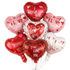 10-Inch “I Love You” Heart Foil Balloons – Assorted Valentine’s Day Party Decorations