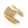 Gold Wide Wire Cuff Bracelet – Adjustable Open Wrist Bangle (1–8 PCS Set)