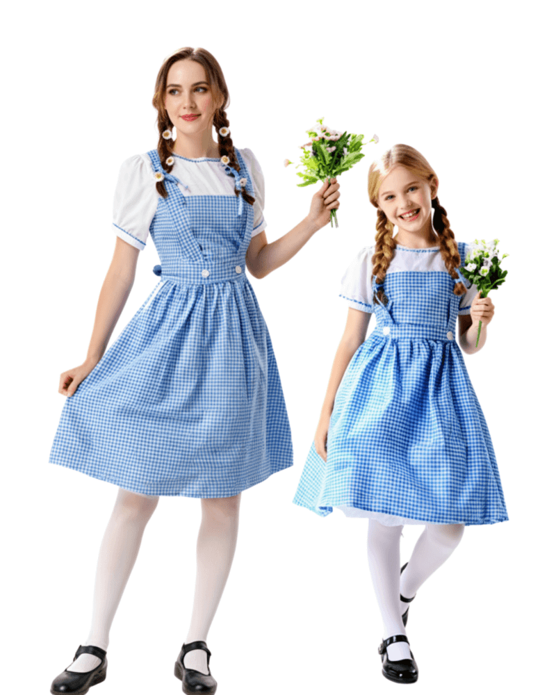 Women’s Blue Gingham Storybook Girl Costume – Dorothy Fairytale Dress