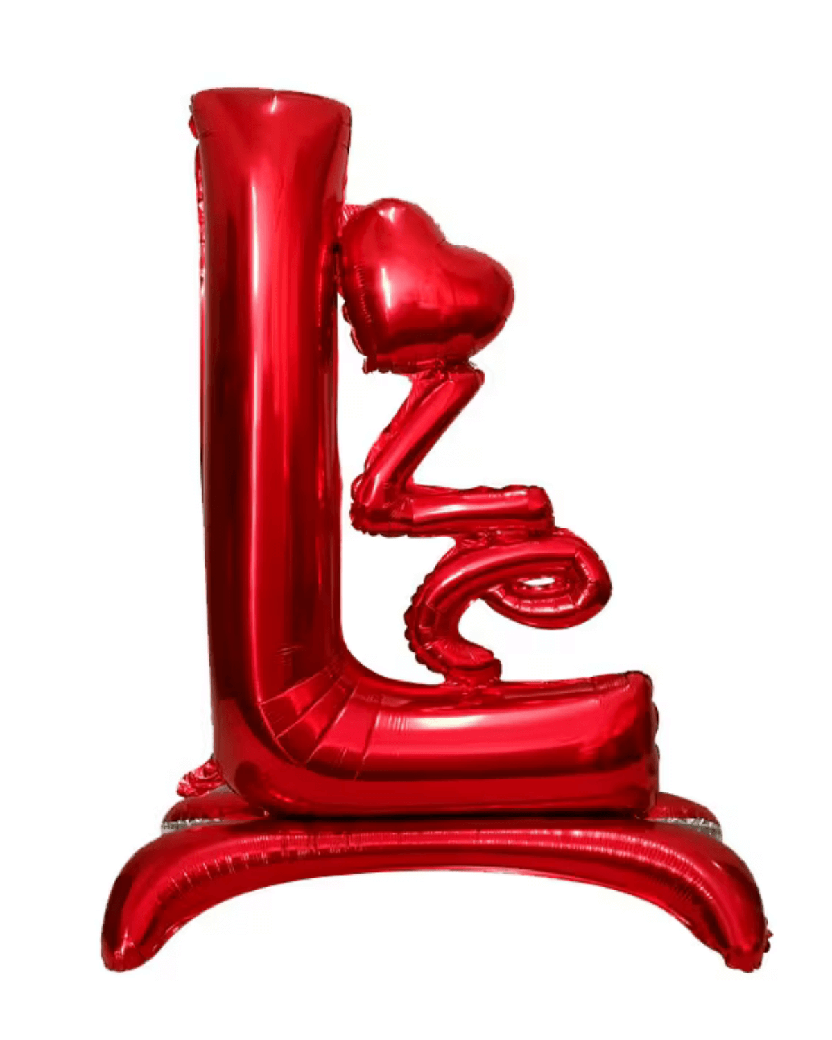 3D Standing LOVE Foil Balloon Set – Bright Red Aluminum Balloons for Valentine’s Day, Weddings & Party Backdrops