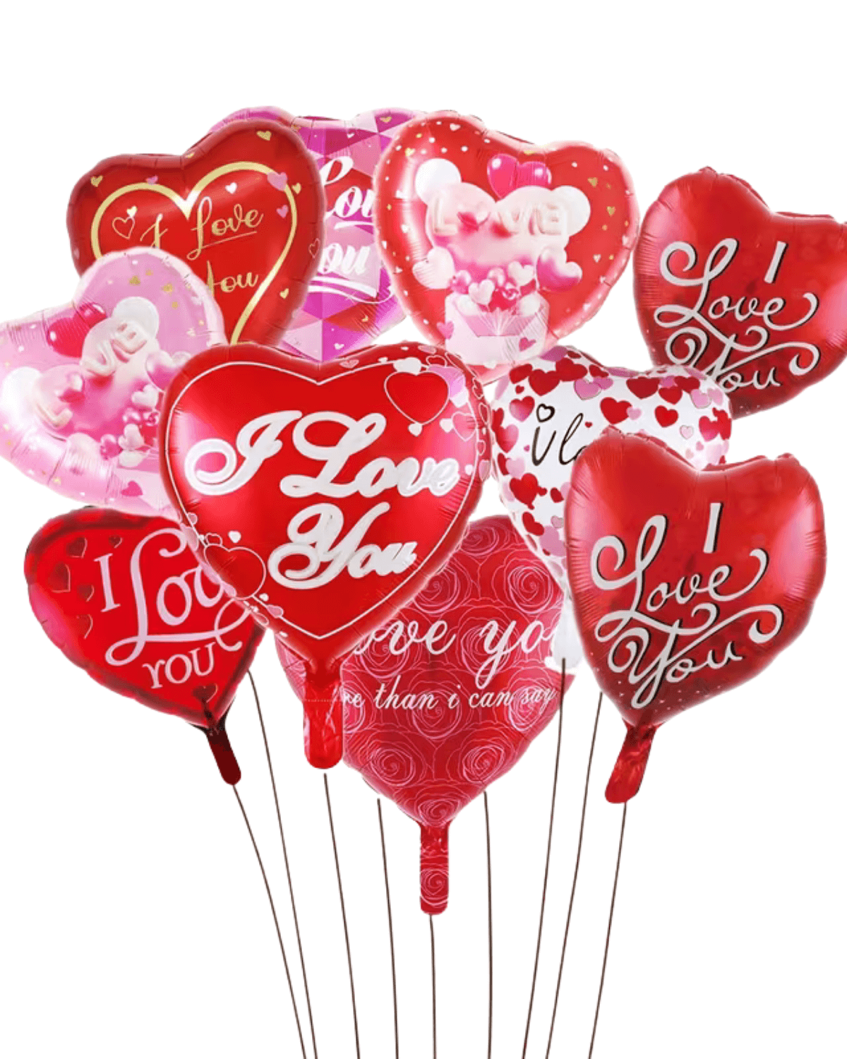 Heart-Shaped Foil Balloons – Romantic Party Decorations for Valentine’s Day, Mother’s Day, Weddings & Engagements