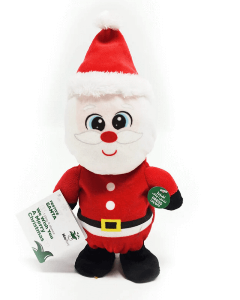 Festive Santa Walk and Sing Christmas Plush Toys