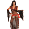 Arabian Belly Dancer Costume – Red & Black Dance Outfit with Coin Belt