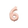 L16 NUMBER 6 ROSE GOLD MINI SHAPE FOIL BALLOON